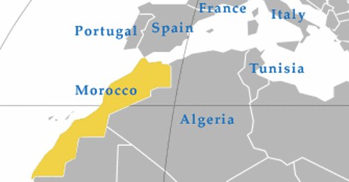 map morocco africa europe Map of Morocco
