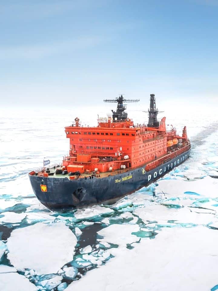 North Pole Expedition Nuclear icebreaker North Pole Expedition onboard the world's largest Nuclear icebreaker