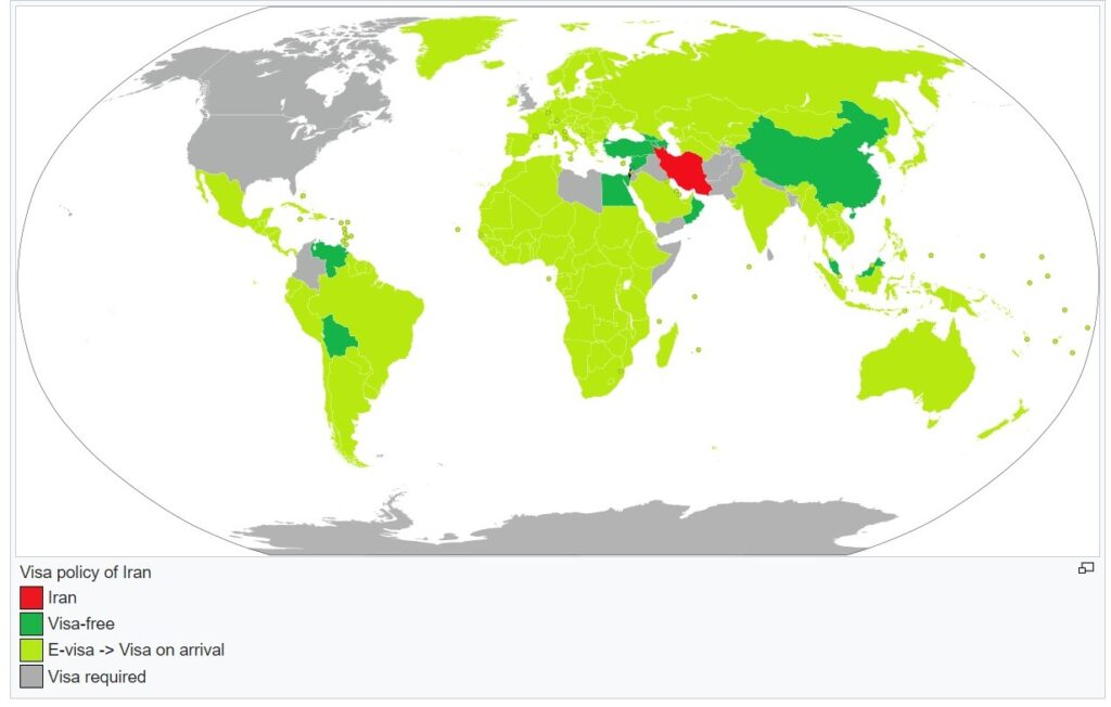 Iran Visa Policy Map