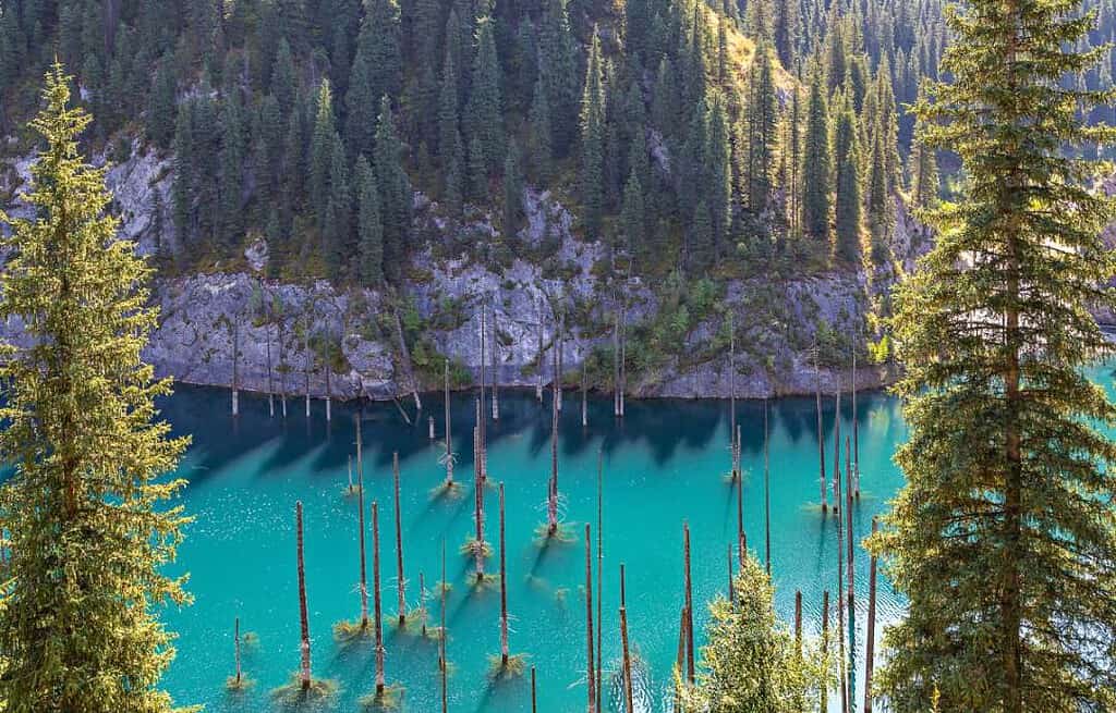 Kaindy Lake in Kazakhstan Travel Destinations, Asia Kaindy Lake in Kazakhstan