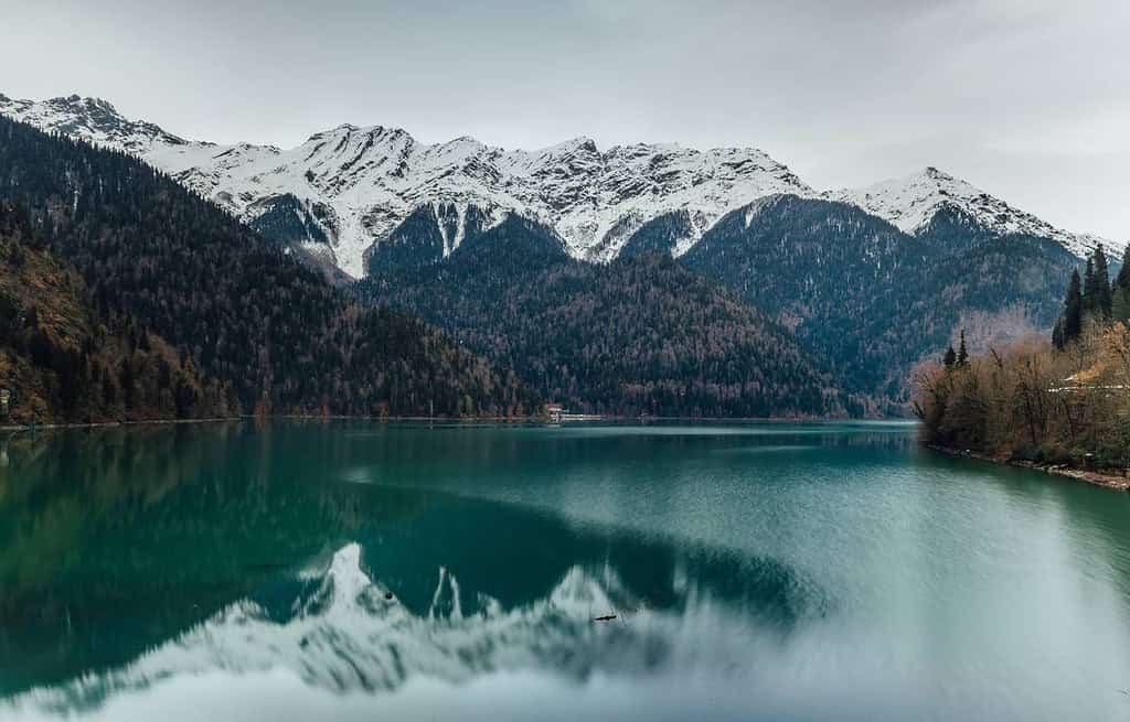 Lake Ritsa Georgia Travel Destinations, Featured, South Europe Caucasus East Europe Lake Ritsa Georgia