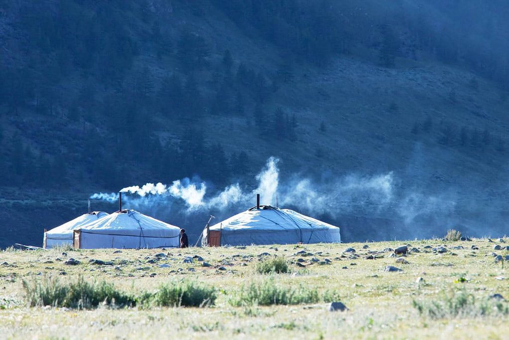 Mongol Nomadic Ger camp Mongolia