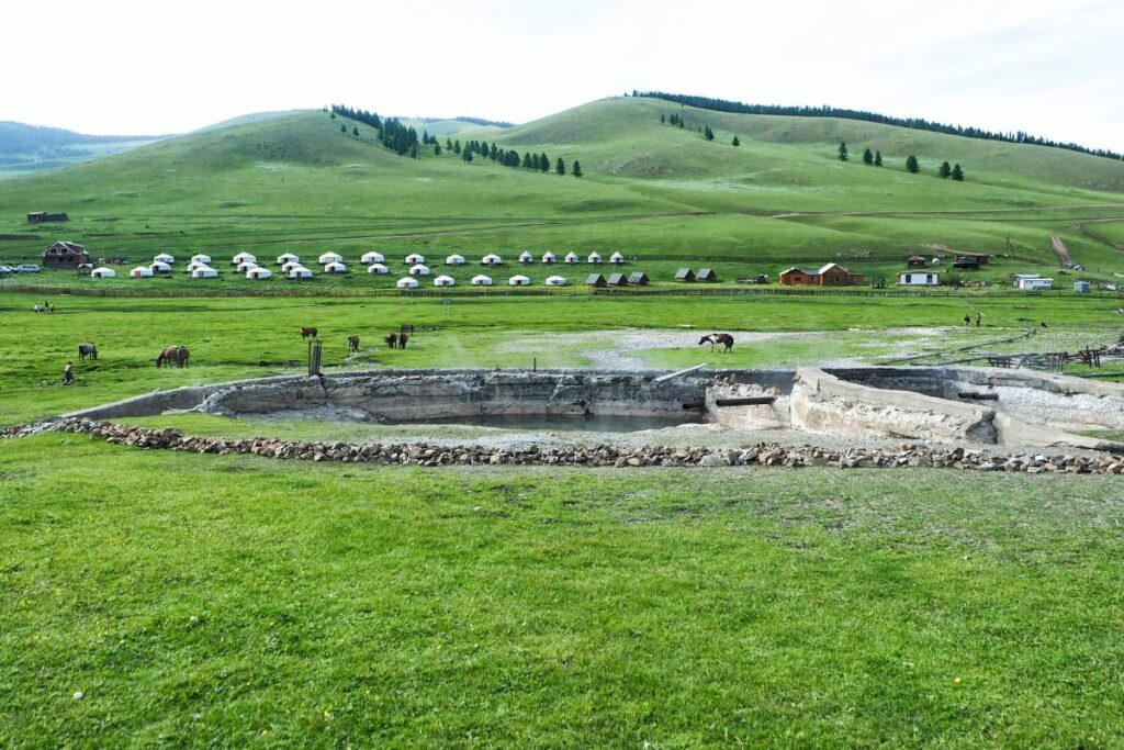 Tsenkher hot spring Mongolia