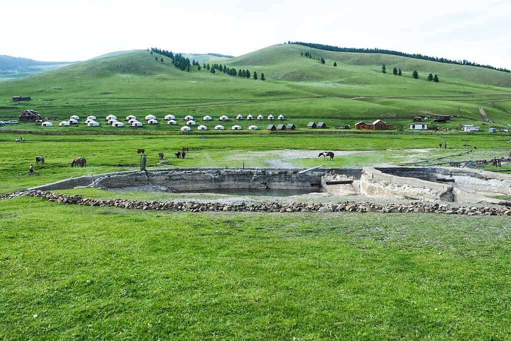 Tsenkher hot spring Mongolia