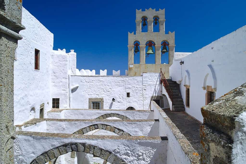 The Historic Centre Chora with the Monastery of Saint John the Theologian and the Cave of the Apocalypse on the Island of Patmos UNESCO sites The Historic Centre (Chorá) with the Monastery of Saint-John the Theologian and the Cave of the Apocalypse on the Island of Pátmos