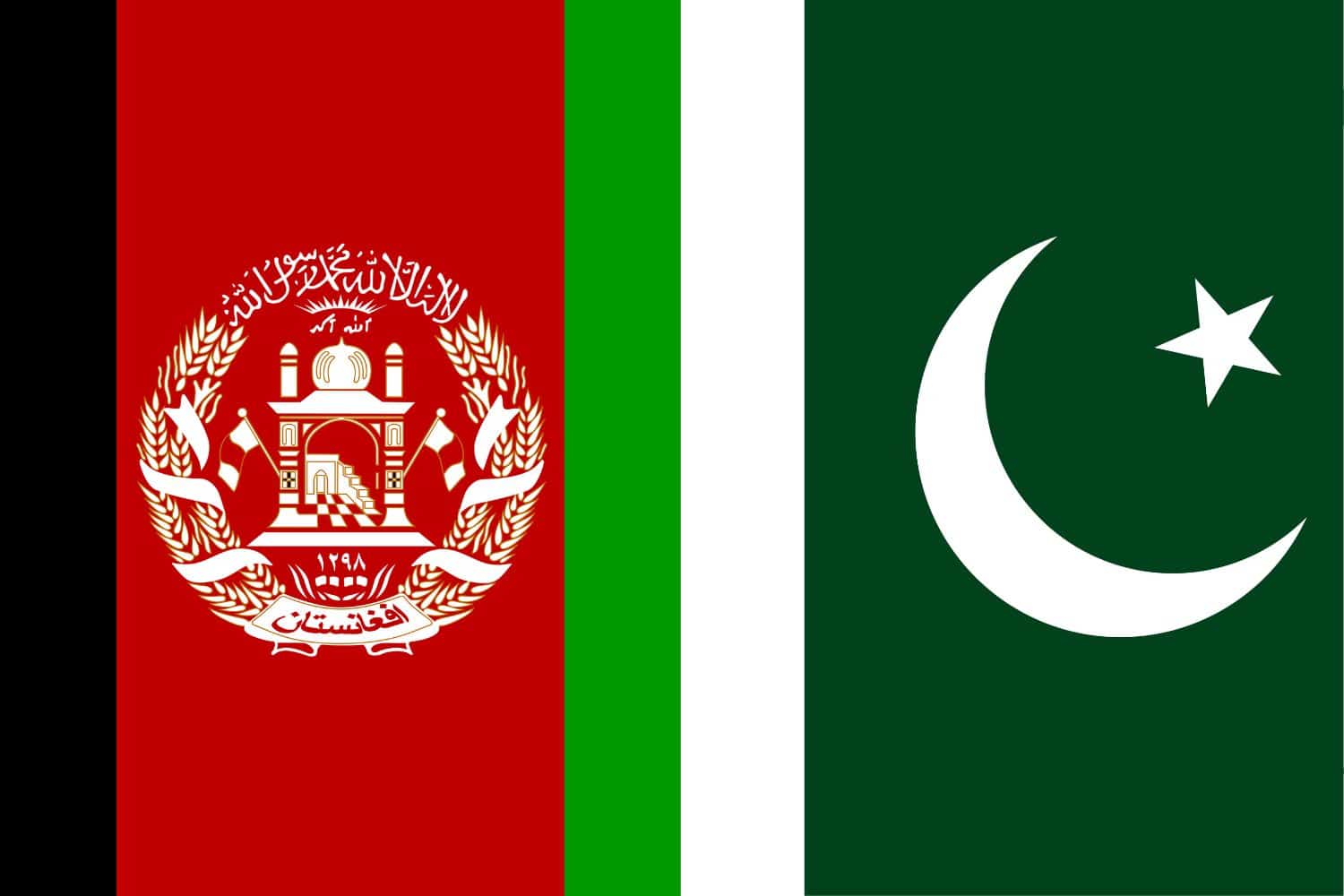 Afghan Flag vs Pakistan Flag Afghanistan, Flags Flag of Afghanistan Afghan Flag vs Pakistan Flag