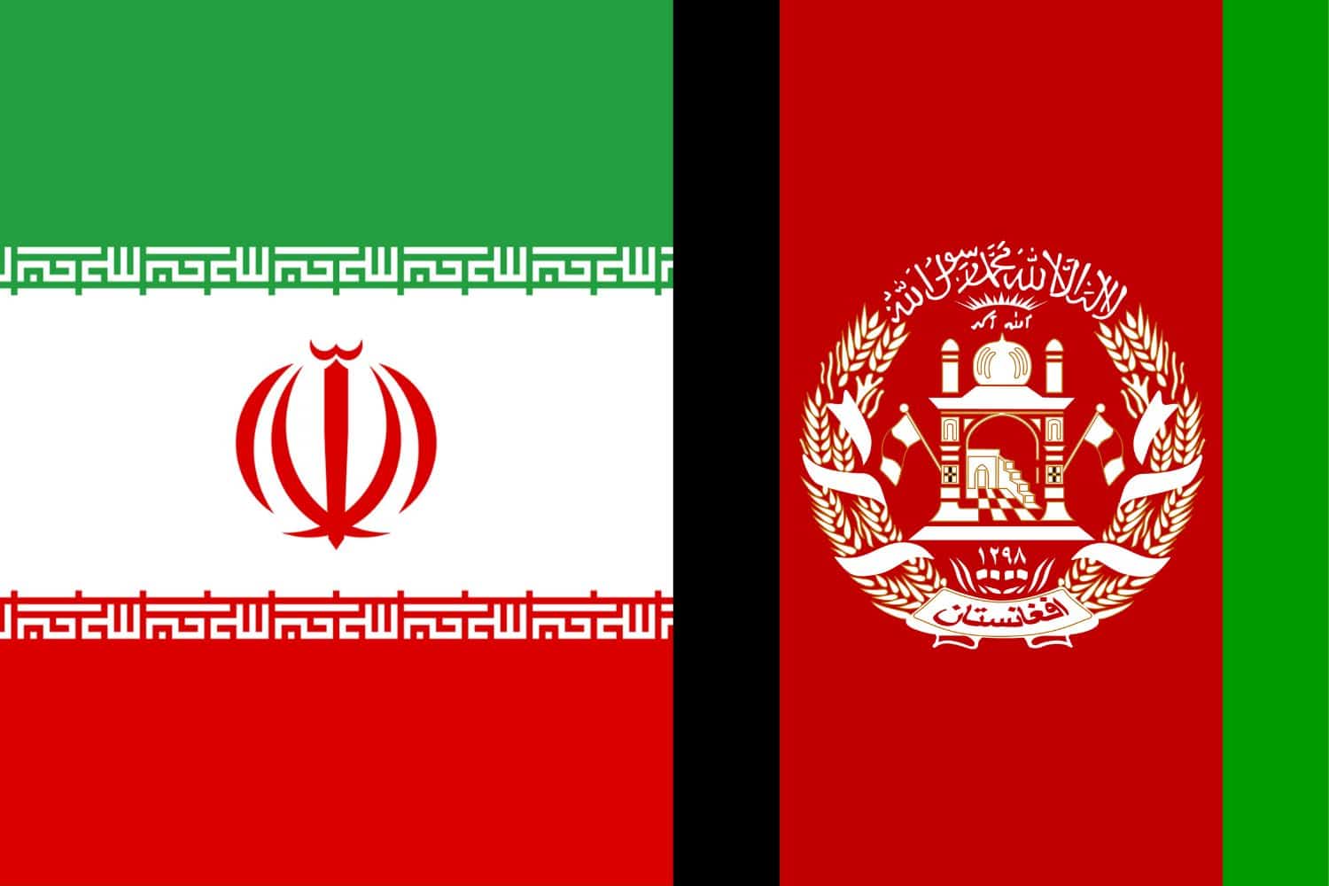 Iranian Flag vs Afghan Flag Flags Iranian Flag vs Afghan Flag