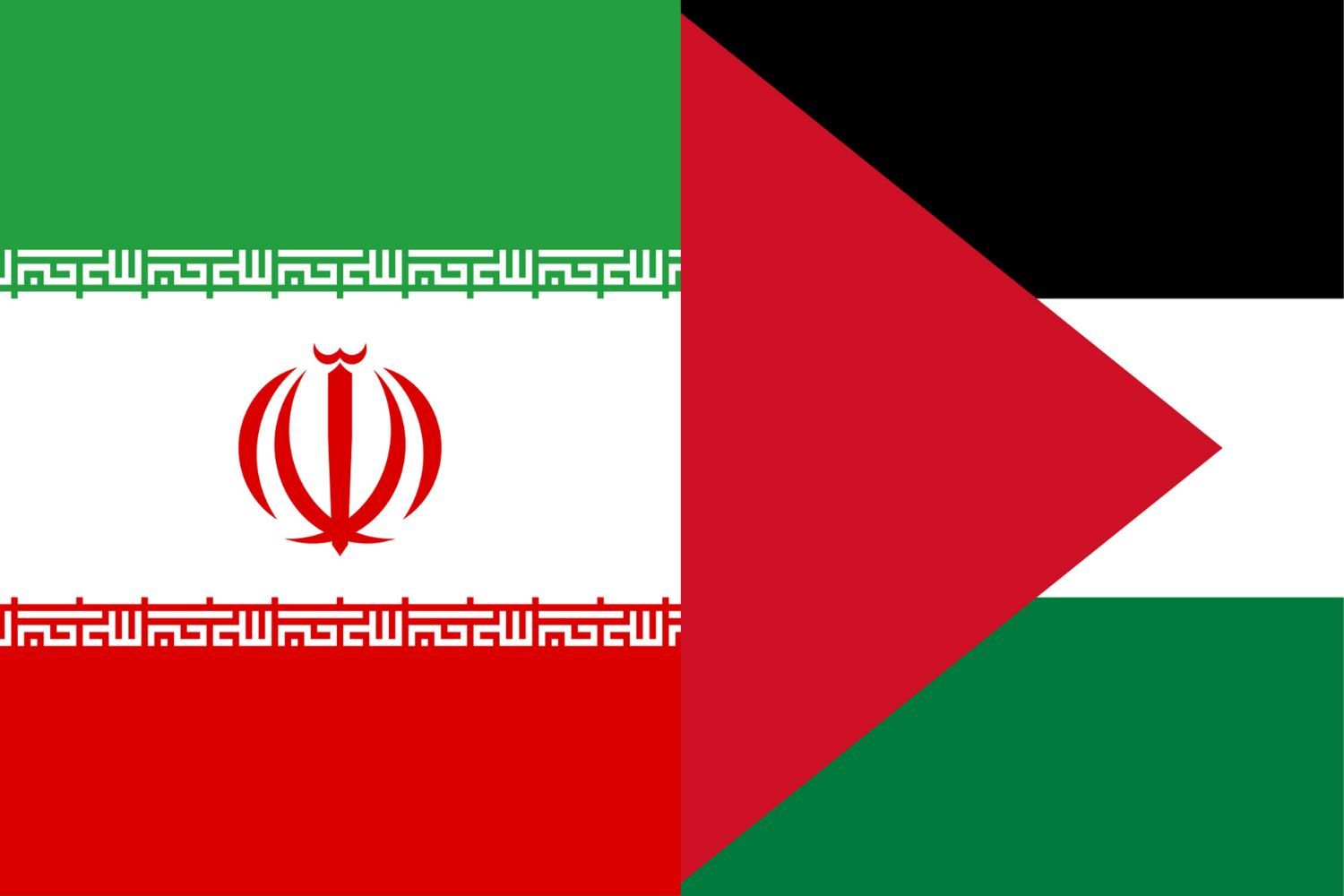 Iranian Flag vs Palestinian Flag Flags Iranian Flag vs Palestinian Flag