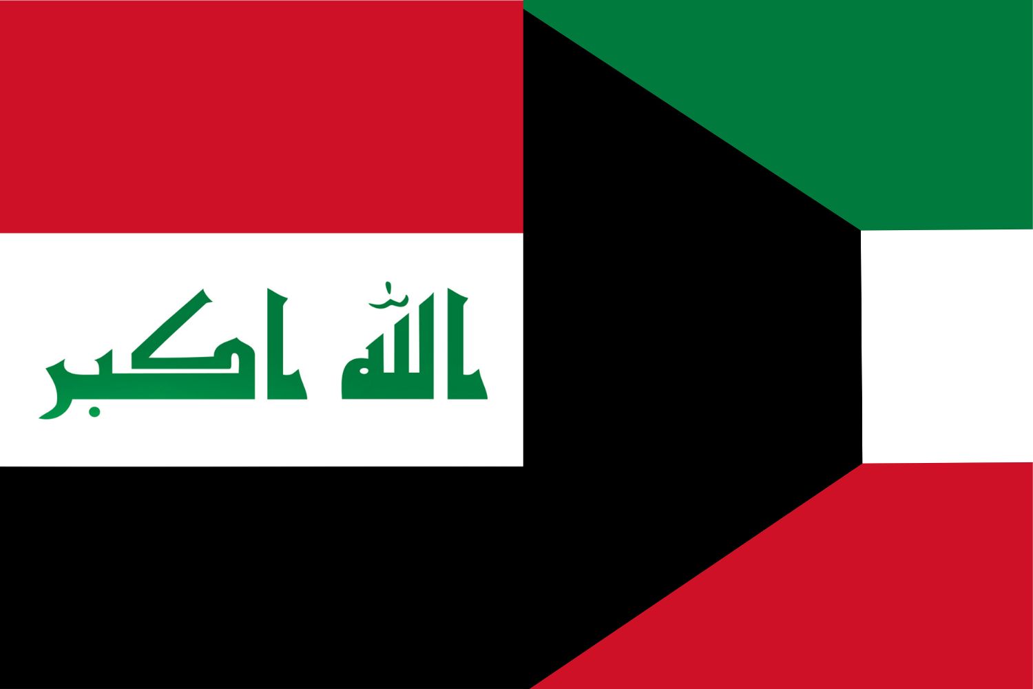 Iraqi Flag vs Kuwaiti Flag Iraq, Flags Iraqi Flag vs Kuwaiti Flag
