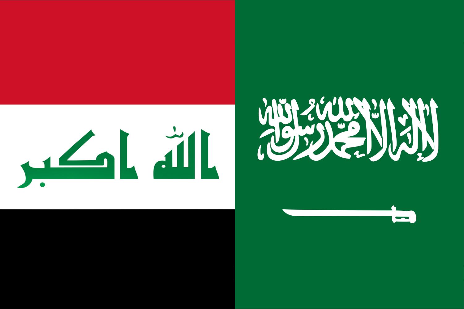 Iraqi Flag vs Saudi Arabian Flag Iraq, Flags Iraqi Flag vs Saudi Arabian Flag