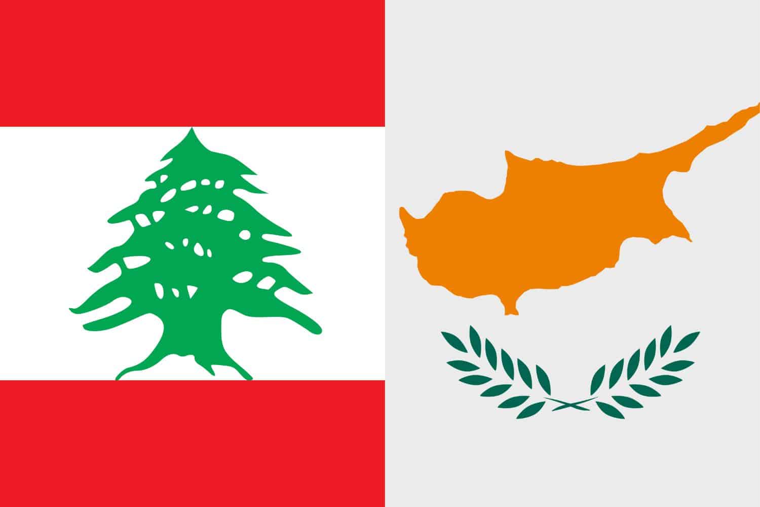 Lebanese Flag vs Cypriot Flag Flags Lebanese Flag vs Cypriot Flag