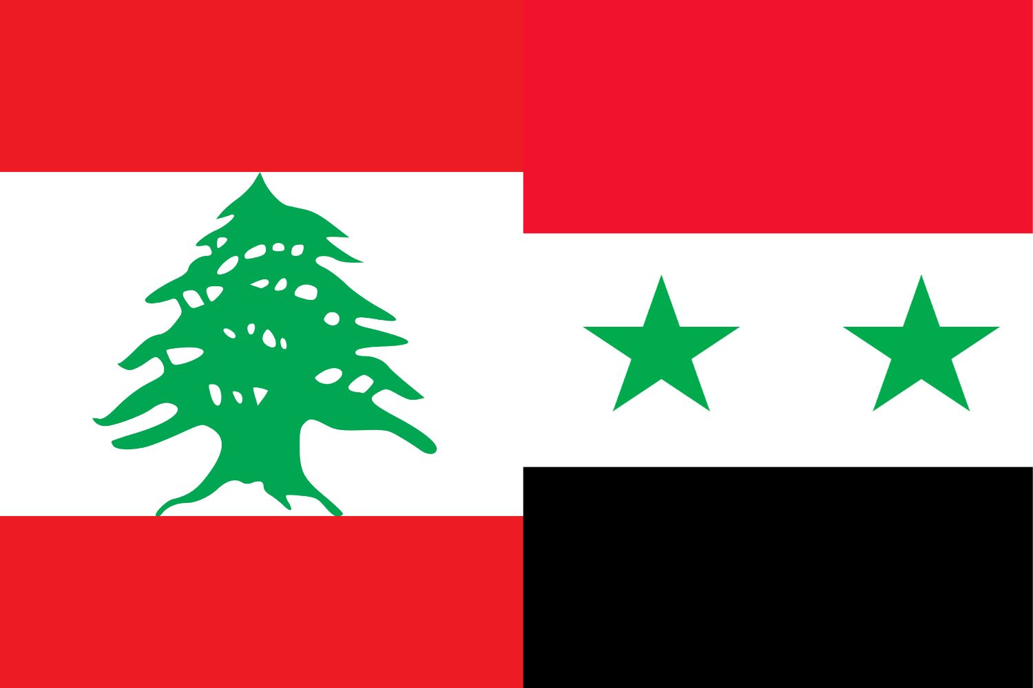 Lebanese Flag vs Syrian Flag Flags Lebanese Flag vs Syrian Flag