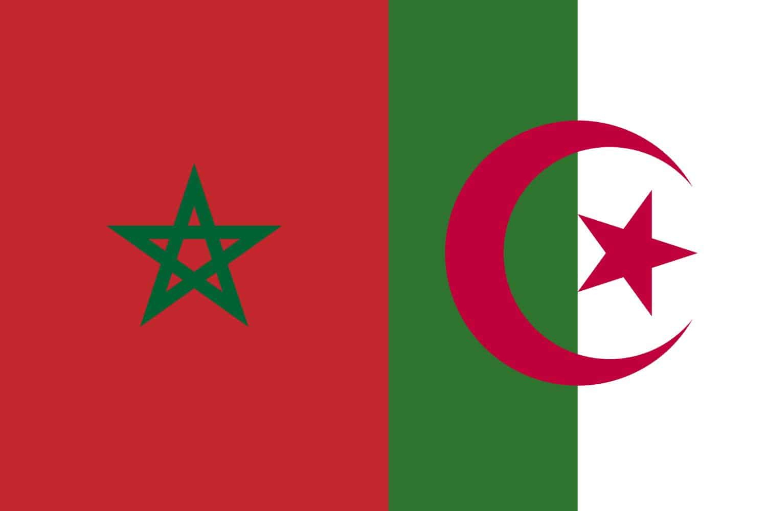Moroccan Flag vs Algerian Flag Morocco, Flags Moroccan Flag vs Algerian Flag