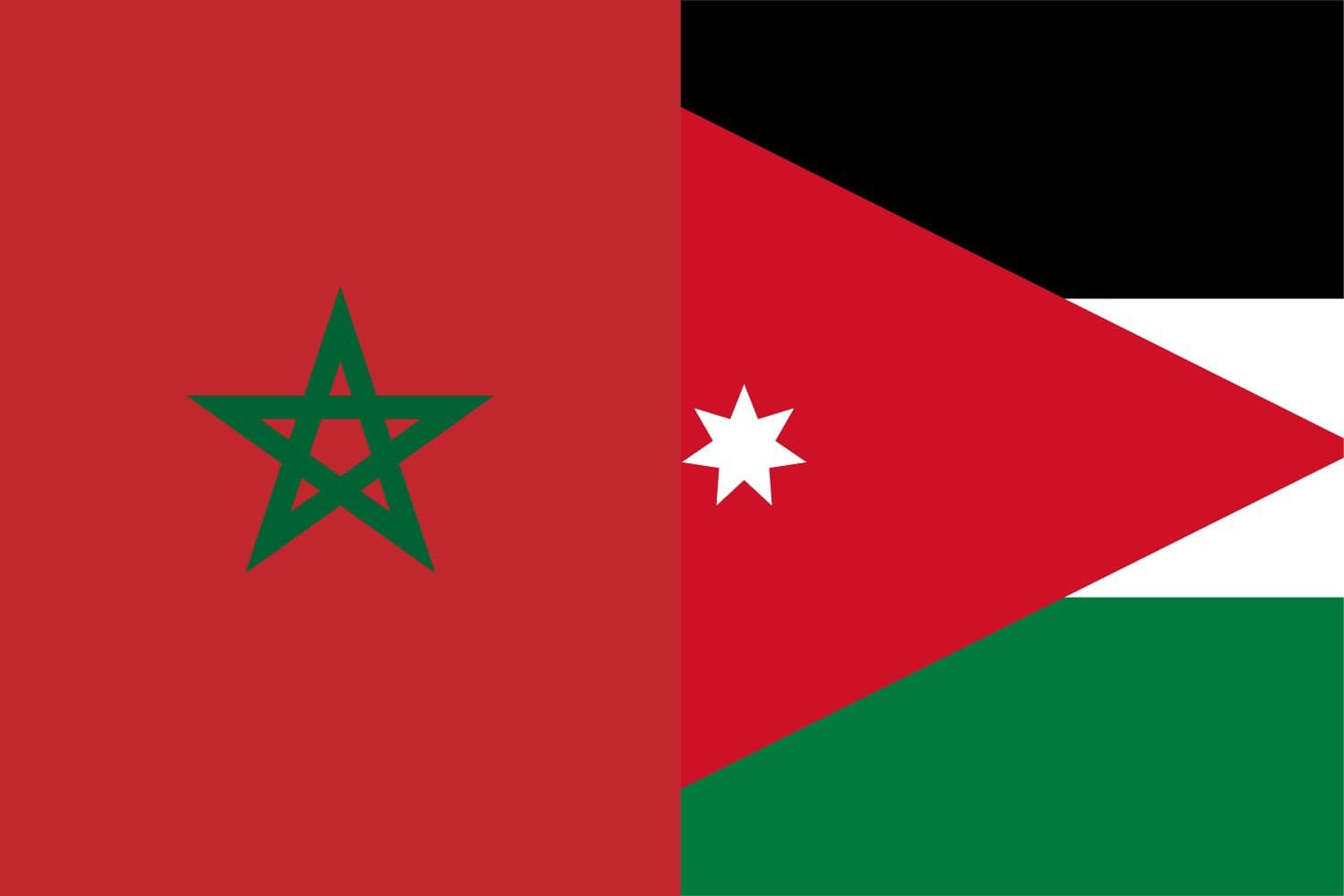 Moroccan Flag vs Jordanian Flag Morocco, Flags Flag of Morocco Moroccan Flag vs Jordanian Flag