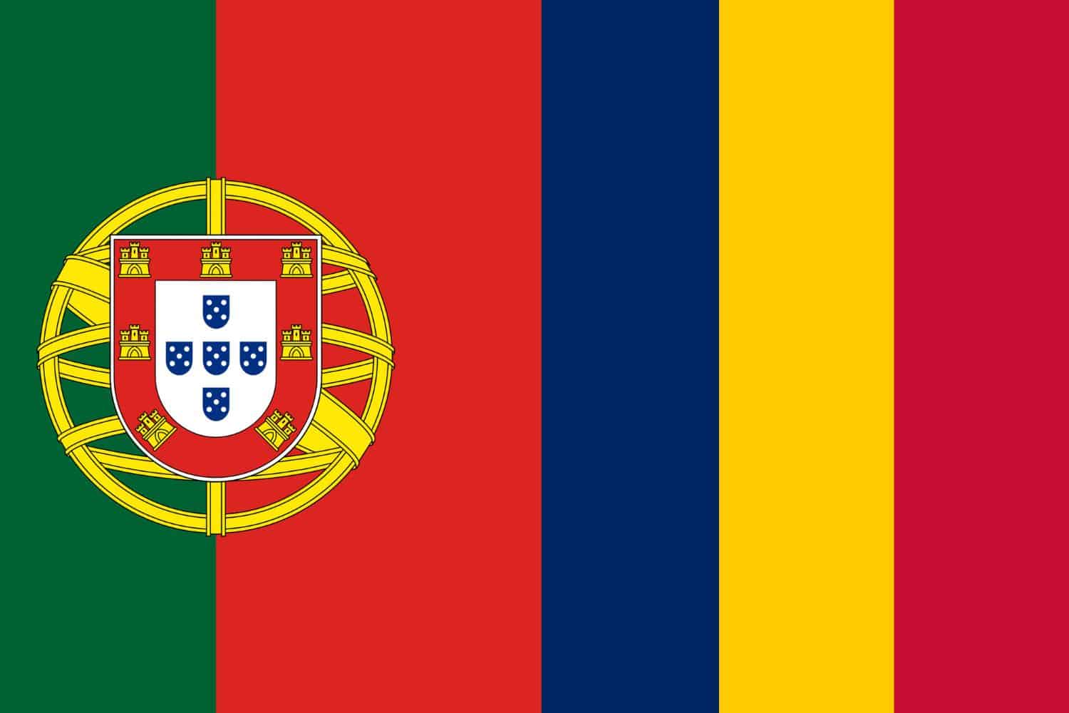 Portuguese Flag vs Chadian Flag Flags Flag of Portugal Portuguese Flag vs Chadian Flag