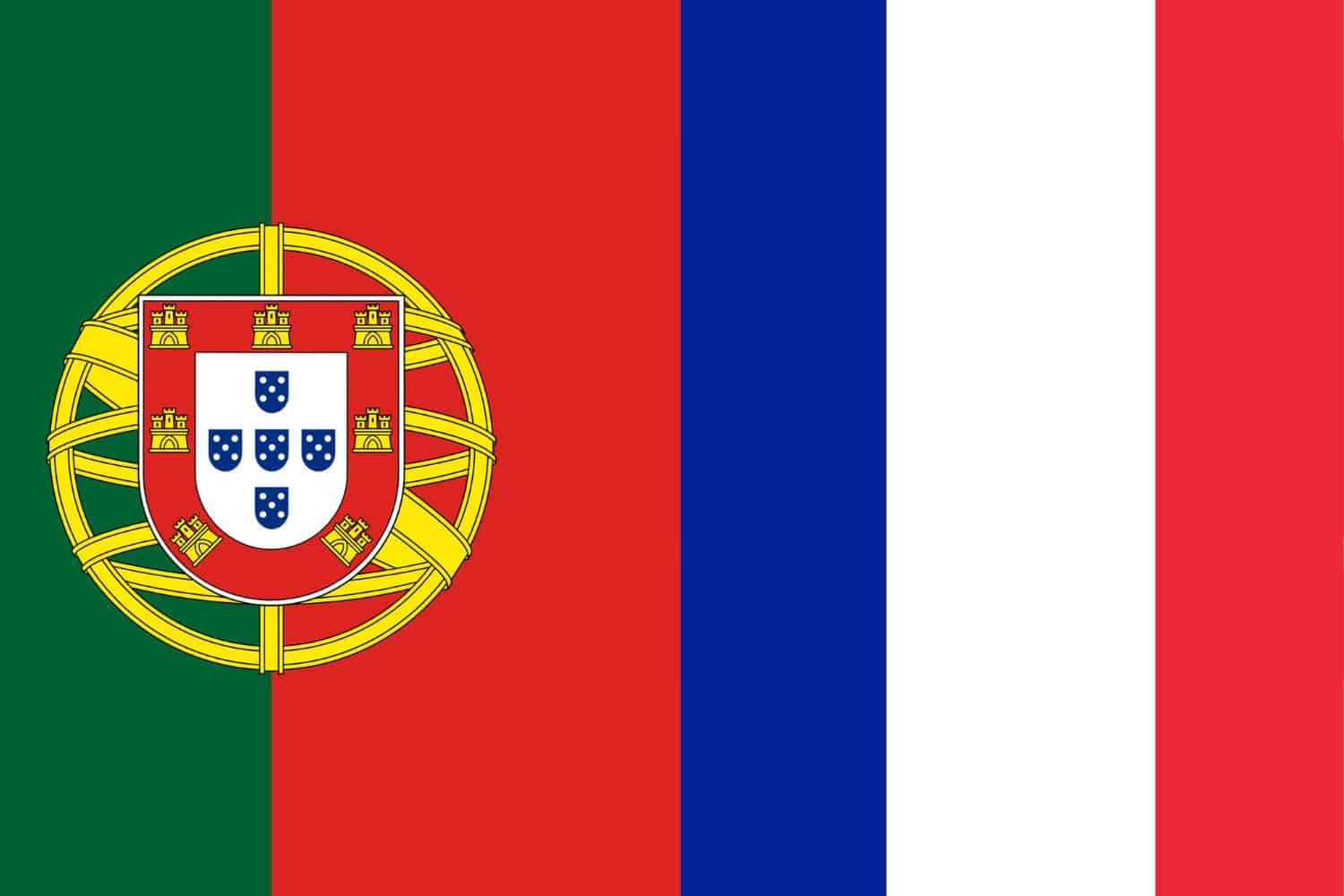 Portuguese Flag vs French Flag Flags Flag of Portugal Portuguese Flag vs French Flag