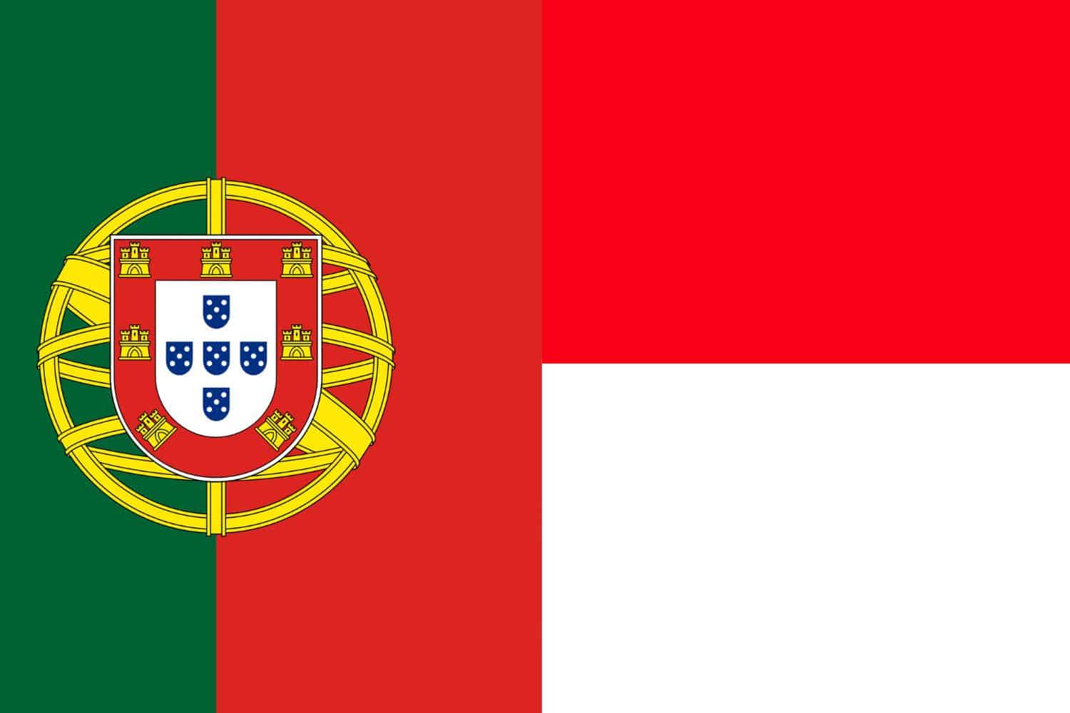 Portuguese Flag vs Indonesian Flag Flags Flag of Portugal Portuguese Flag vs Indonesian Flag