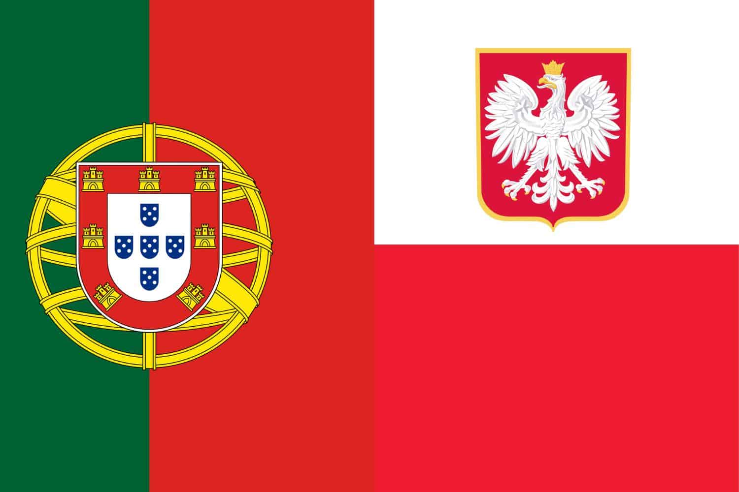 Portuguese Flag vs Polish Flag Flags Flag of Portugal Portuguese Flag vs Polish Flag