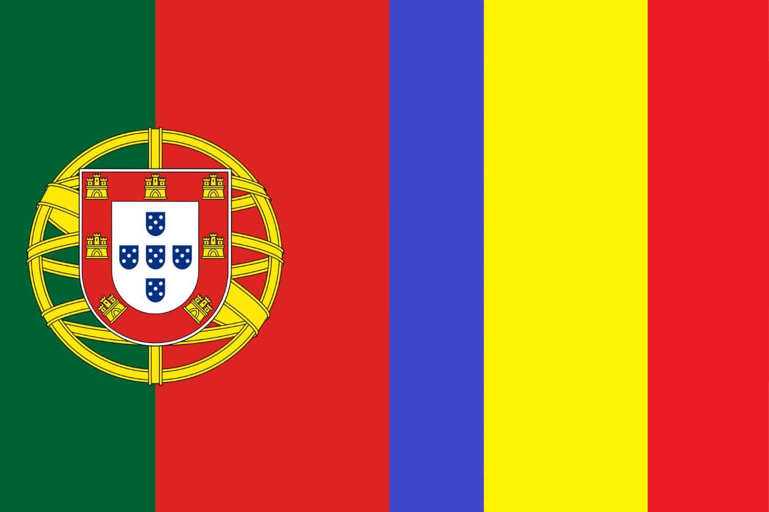 Portuguese Flag vs Romanian Flag Flags Flag of Portugal Portuguese Flag vs Romanian Flag