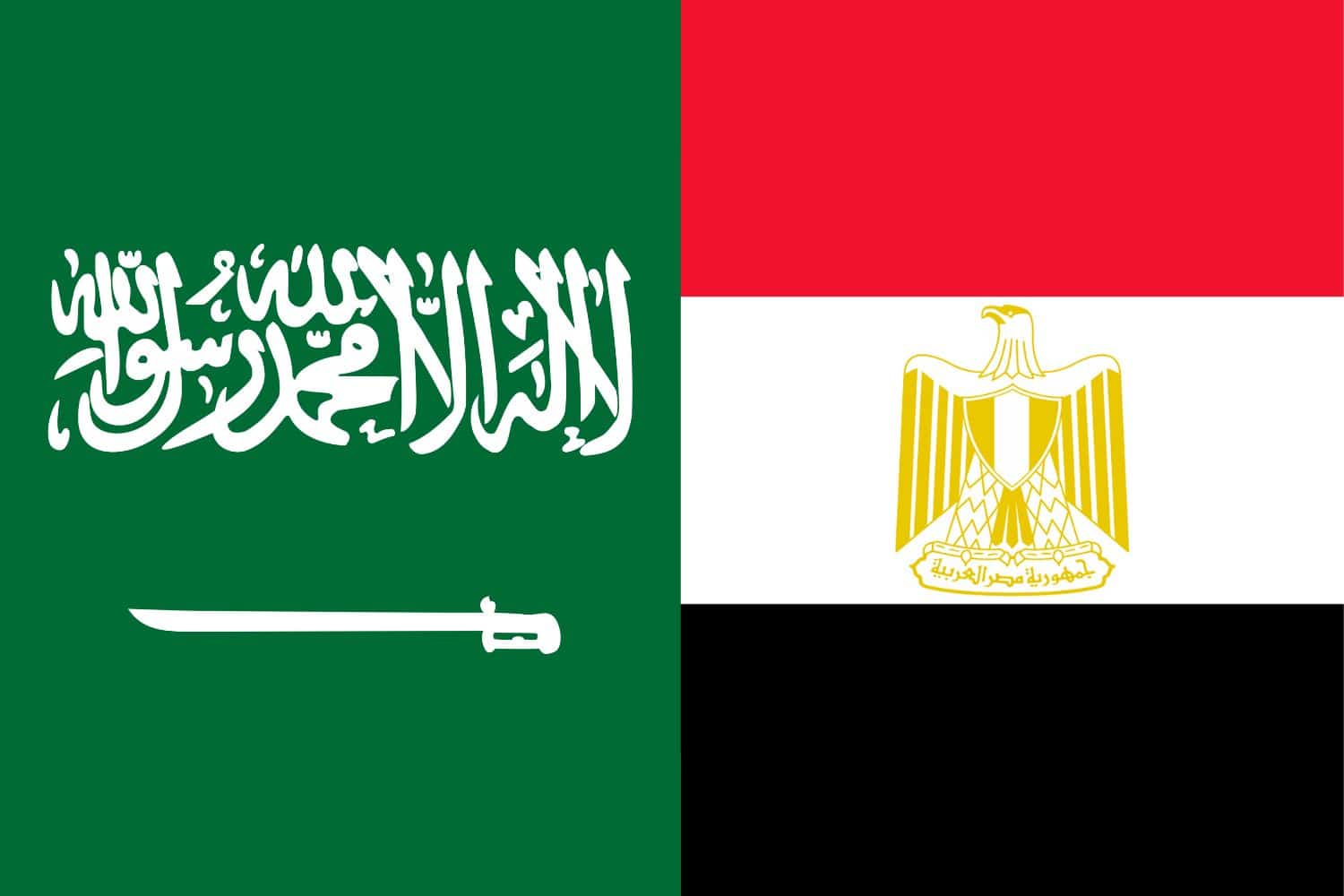 Saudi Arabian Flag vs Egyptian Flag Saudi Arabia, Flags Saudi Arabian Flag vs Egyptian Flag
