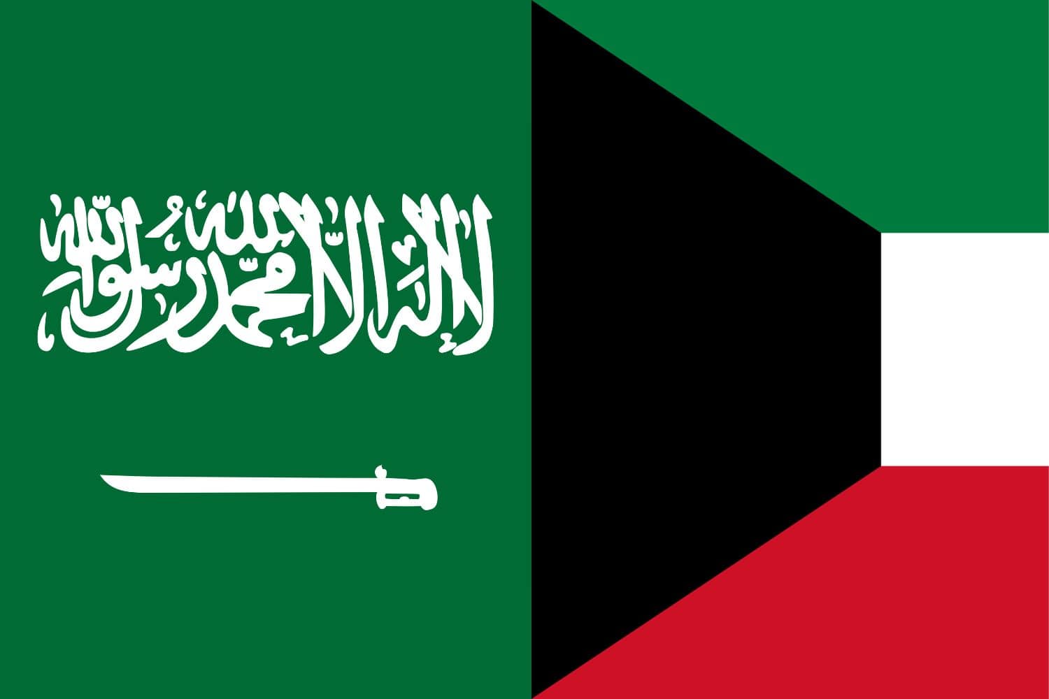 Saudi Arabian Flag vs Kuwaiti Flag Saudi Arabia, Flags Saudi Arabian Flag vs Kuwaiti Flag