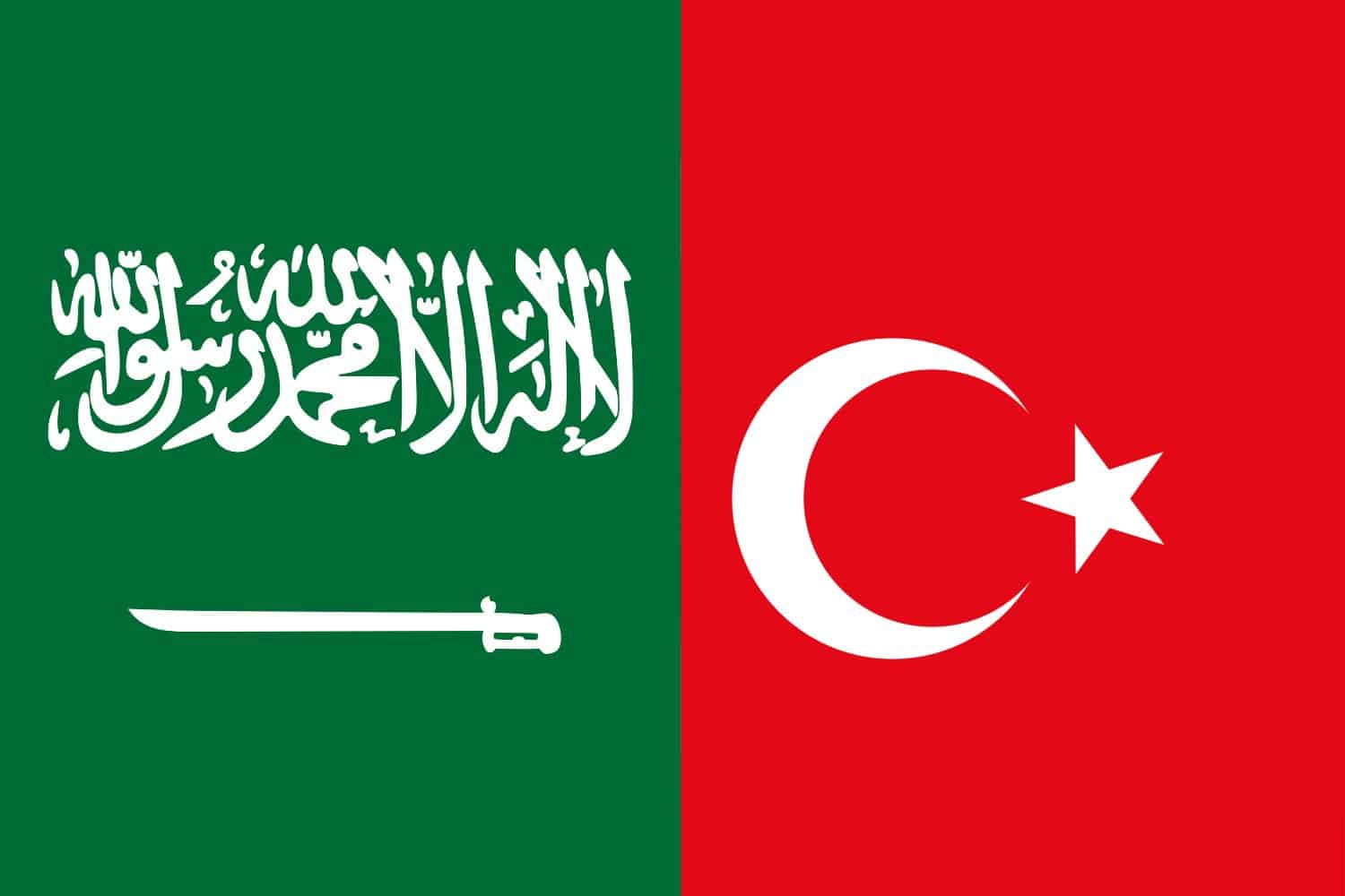 Saudi Arabian Flag vs Turkish Flag Saudi Arabia, Flags Saudi Arabian Flag vs Turkish Flag