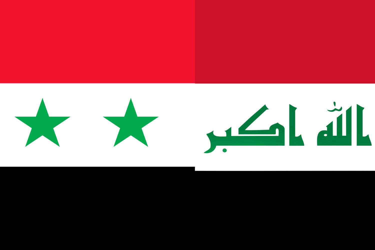 Syrian Flag vs Iraqi Flag 2 Syria, Flags Flag of Syria Syrian Flag vs Iraqi Flag 2