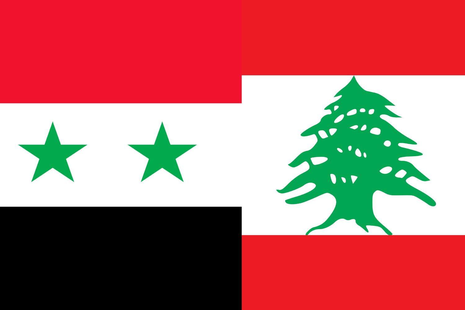 Syrian Flag vs Lebanese Flag 2 Syria, Flags Flag of Syria Syrian Flag vs Lebanese Flag 2