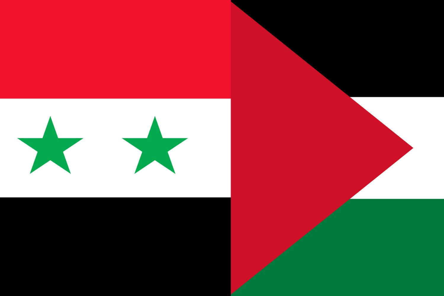 Syrian Flag vs Palestinian Flag 1 Syria, Flags Flag of Syria Syrian Flag vs Palestinian Flag 1