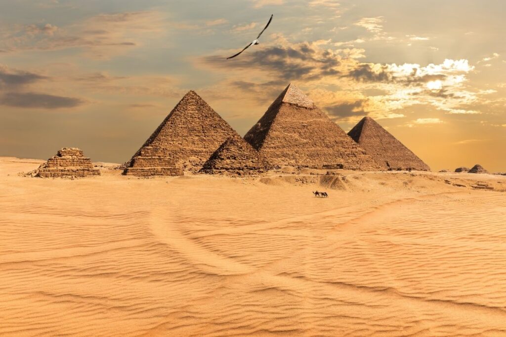 The pyramids of Giza Egypt