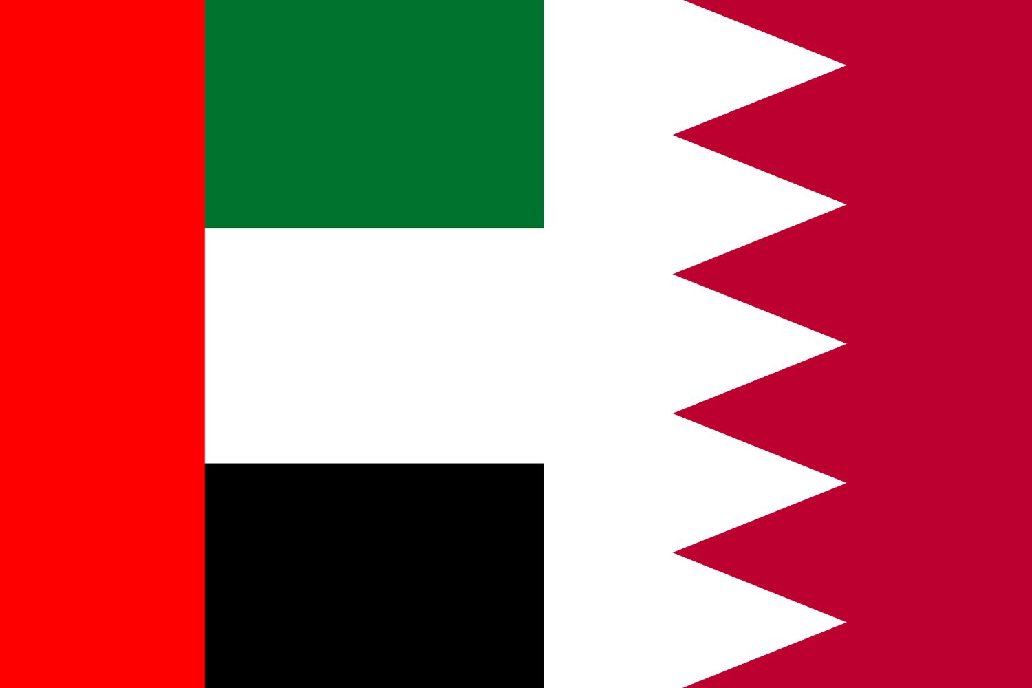 UAE Flag vs Bahrain Flag Flags Flag of United Arab Emirates UAE Flag vs Bahrain Flag