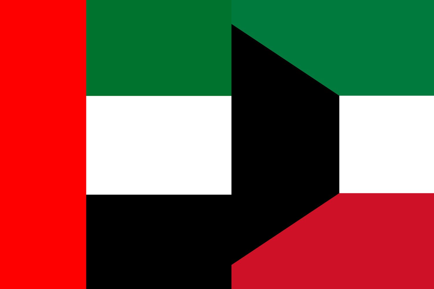 UAE Flag vs Kuwait Flag Flags Flag of United Arab Emirates UAE Flag vs Kuwait Flag