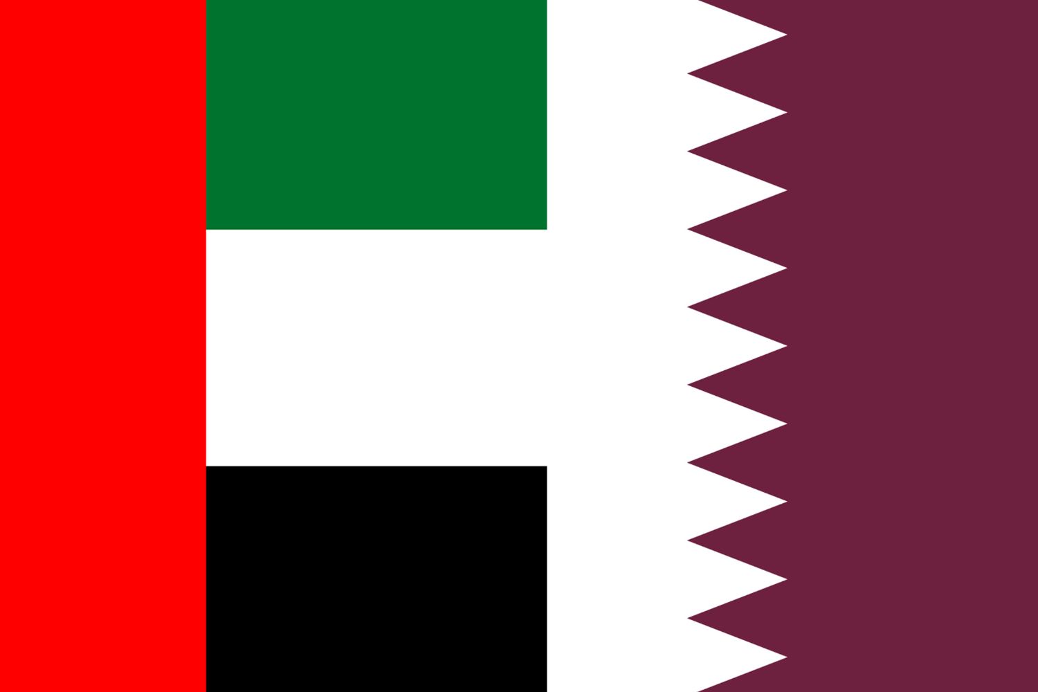 UAE Flag vs Qatar Flag Flags Flag of United Arab Emirates UAE Flag vs Qatar Flag