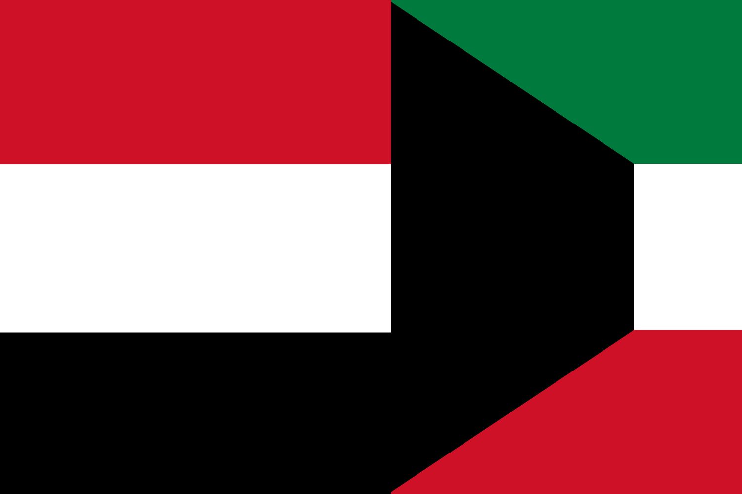 Yemeni Flag vs Kuwaiti Flag Yemen, Flags Yemeni Flag vs Kuwaiti Flag