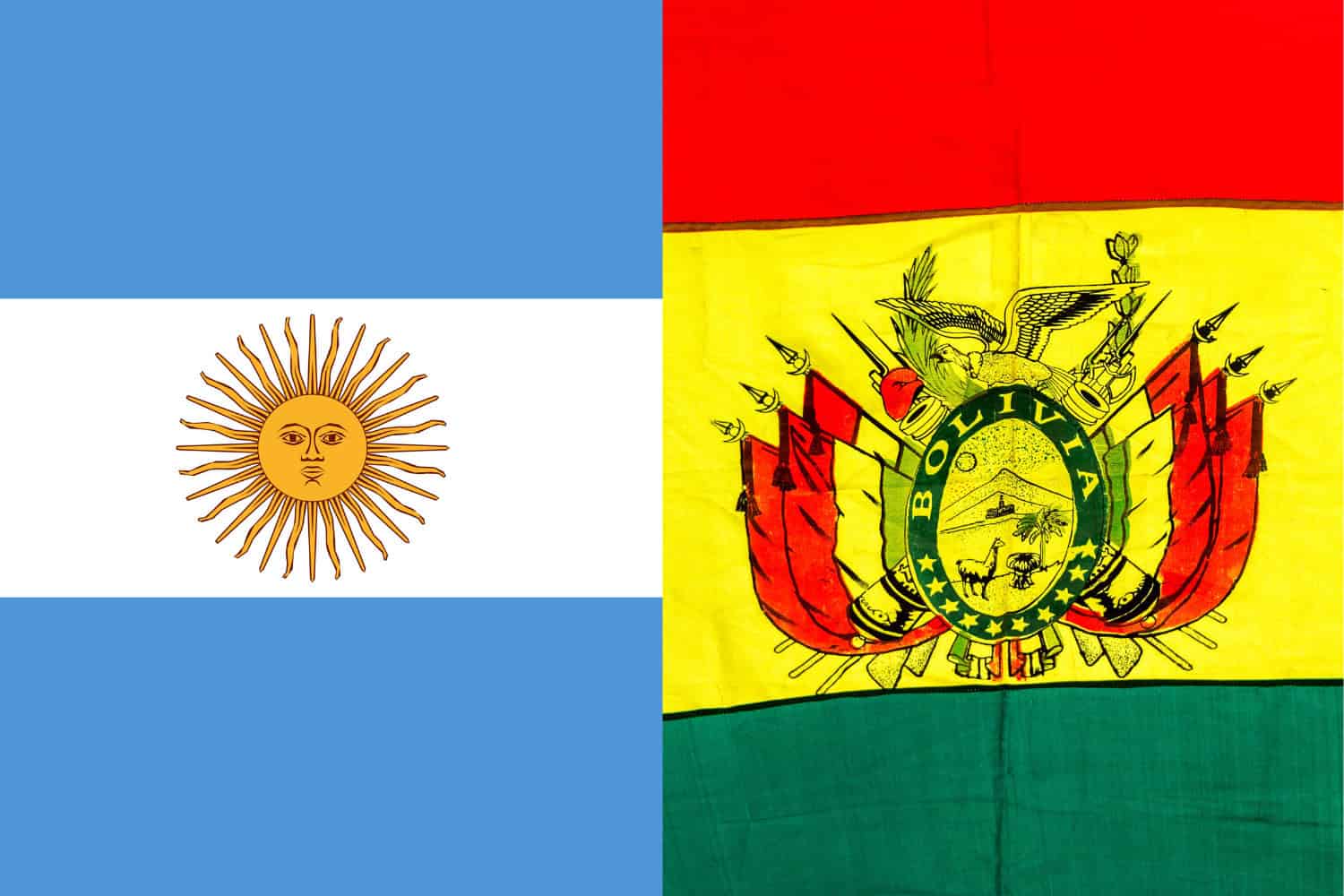 Argentine Flag vs Bolivian Flag Flags Argentine Flag vs Bolivian Flag