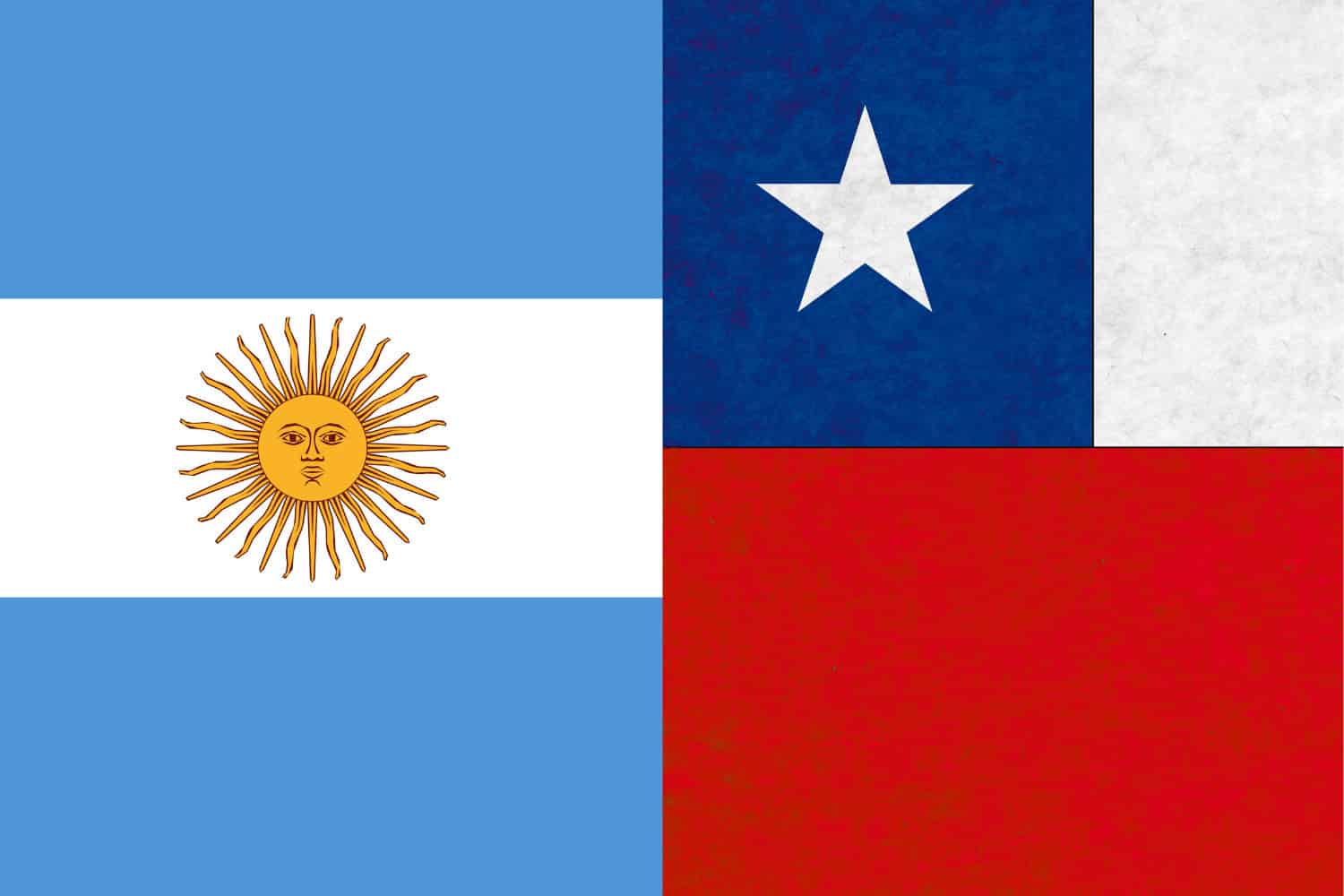 Argentine Flag vs Chilean Flag Flags Argentine Flag vs Chilean Flag