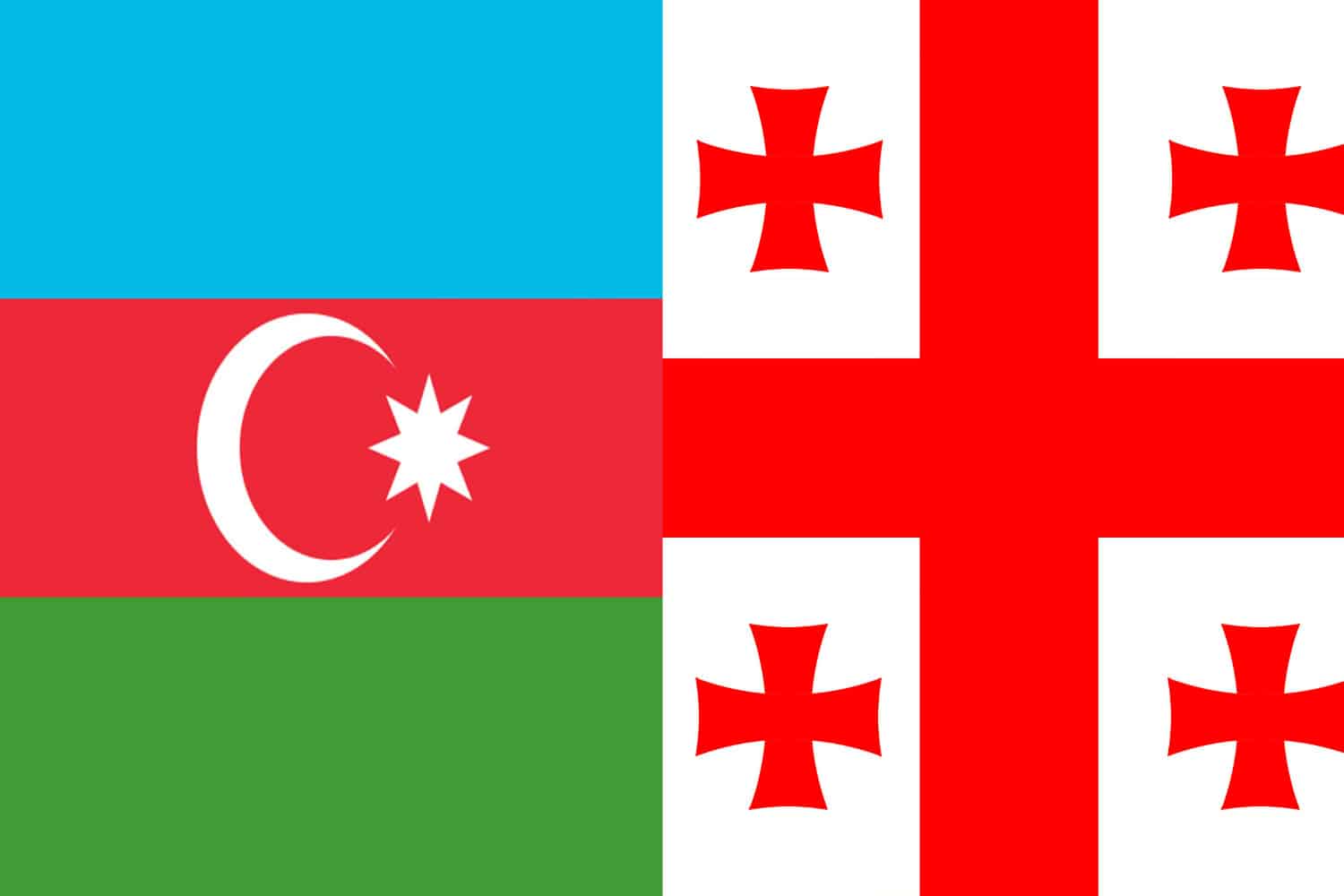 Azerbaijan Flag vs Georgian Flag Flags Azerbaijan Flag vs Georgian Flag
