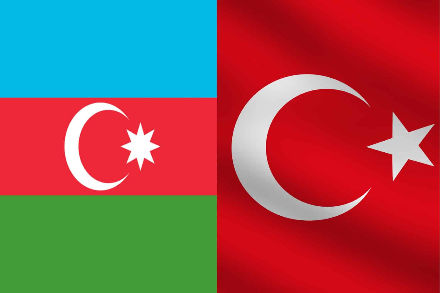 Azerbaijan Flag vs Turkish Flag Flags Azerbaijan Flag vs Turkish Flag