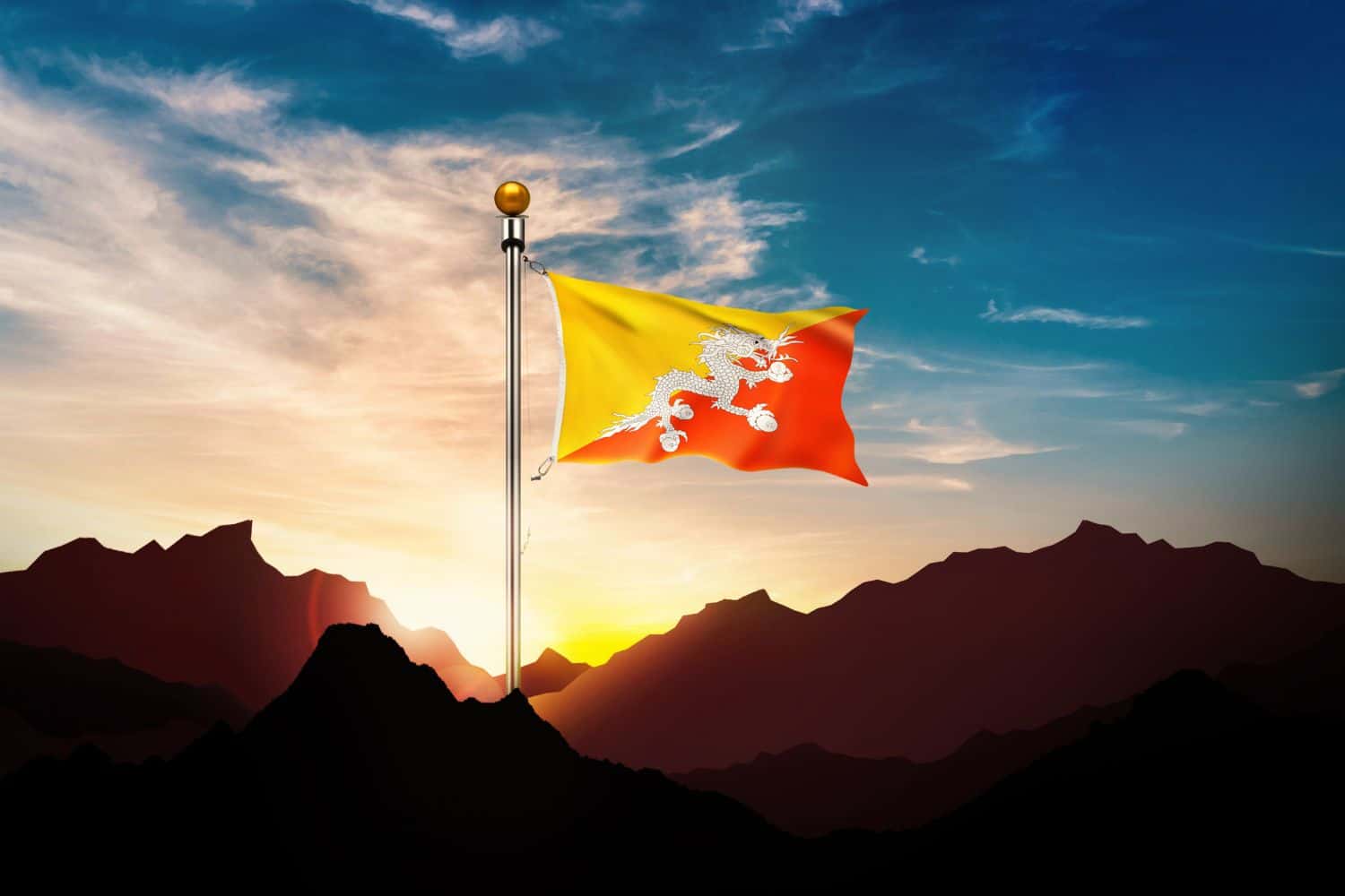 Bhutanese flag Bhutan, Flags Bhutan flag