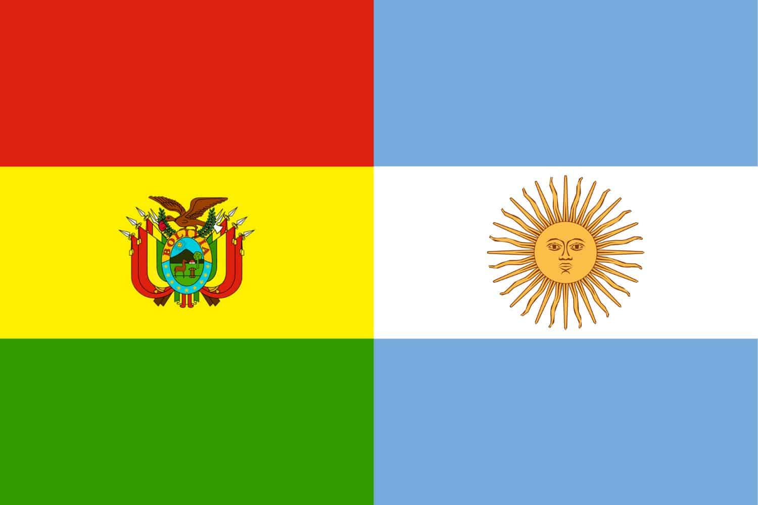 Bolivian Flag vs Argentine Flag Flags Flag of Bolivia Bolivian Flag vs Argentine Flag