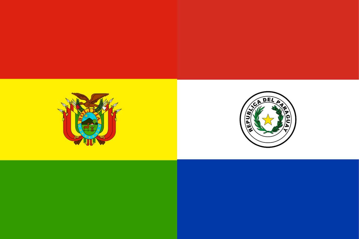 Bolivian Flag vs Paraguayan Flag Flags Flag of Bolivia Bolivian Flag vs Paraguayan Flag