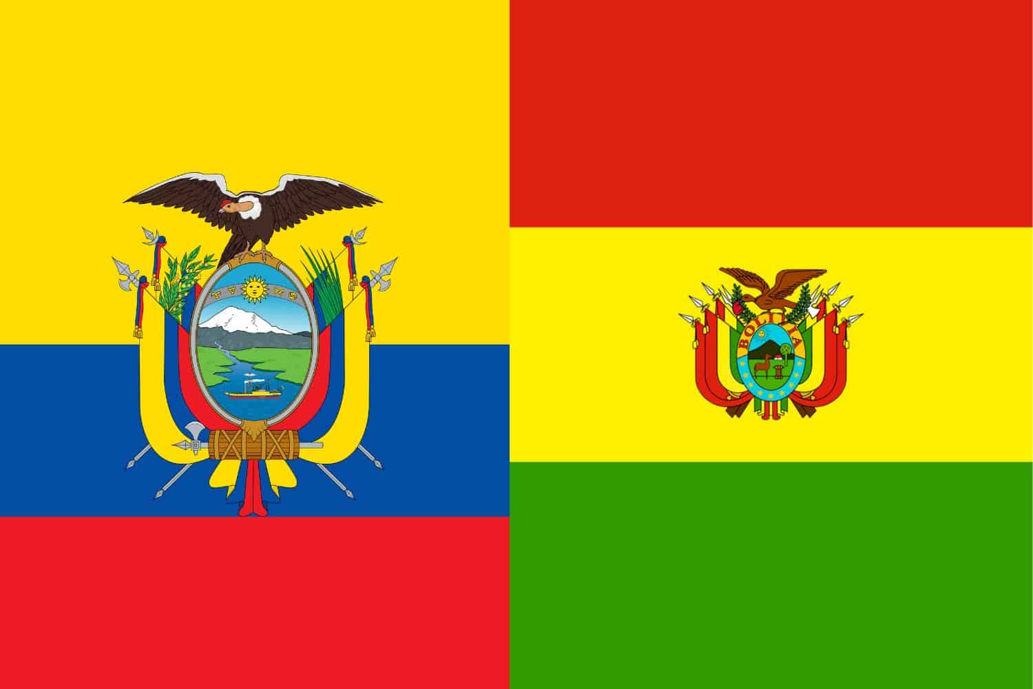 Ecuadorian Flag vs Bolivian Flag Flags Flag of Ecuador Ecuadorian Flag vs Bolivian Flag