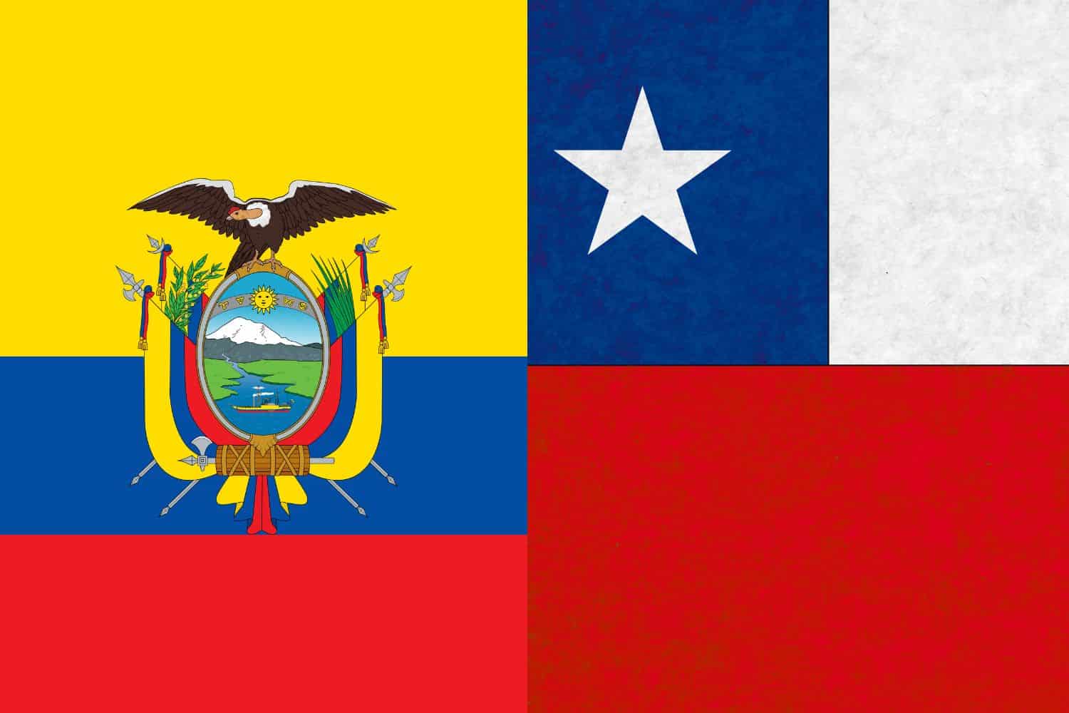Ecuadorian Flag vs Chilean Flag Flags Flag of Ecuador Ecuadorian Flag vs Chilean Flag