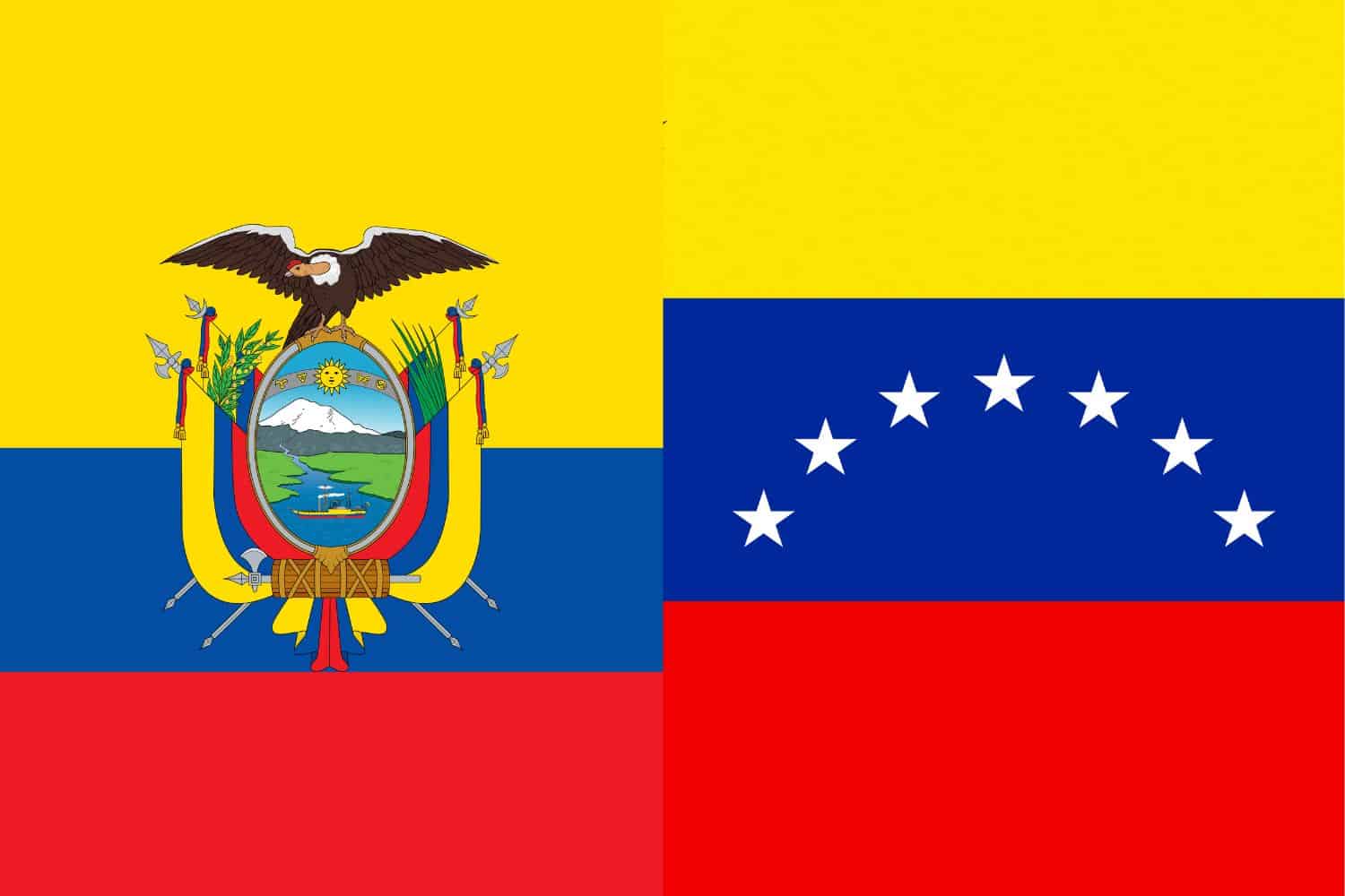 Ecuadorian Flag vs Venezuelan Flag Flags Flag of Ecuador Ecuadorian Flag vs Venezuelan Flag