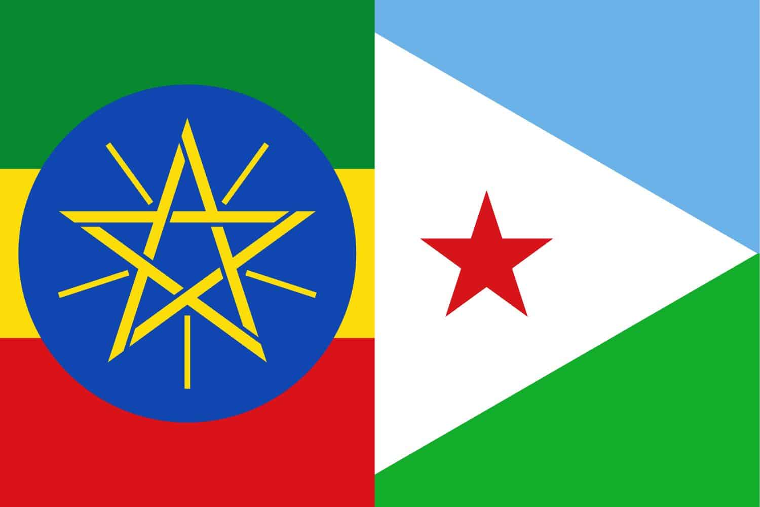 Ethiopian Flag vs Djiboutian Flag Flags Flag of Ethiopia Ethiopian Flag vs Djiboutian Flag