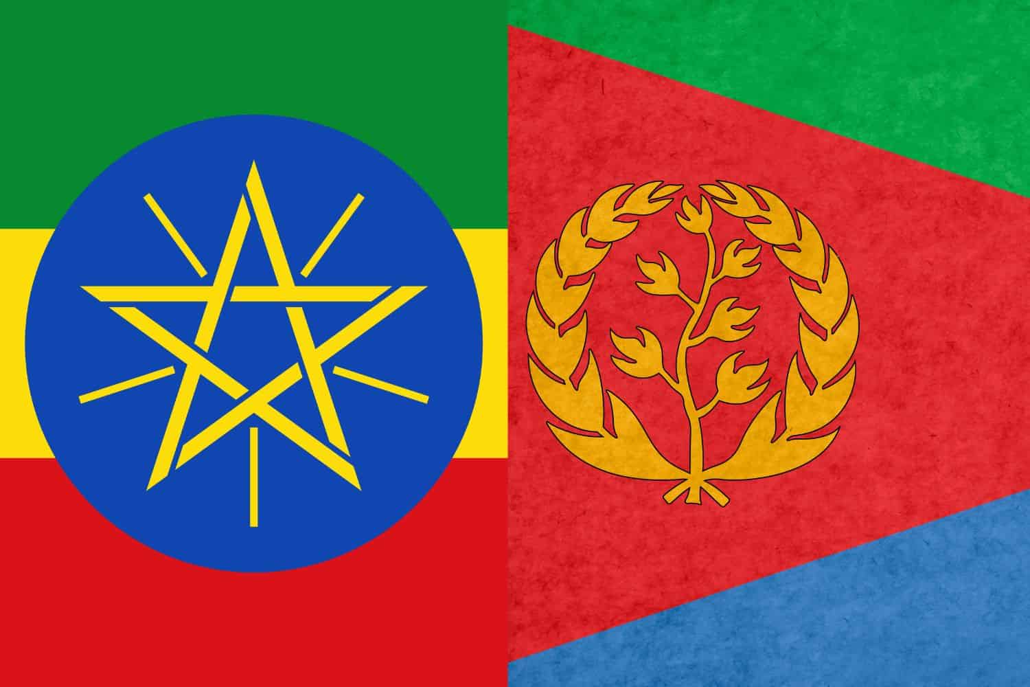 Ethiopian Flag vs Eritrean Flag Flags Flag of Ethiopia Ethiopian Flag vs Eritrean Flag