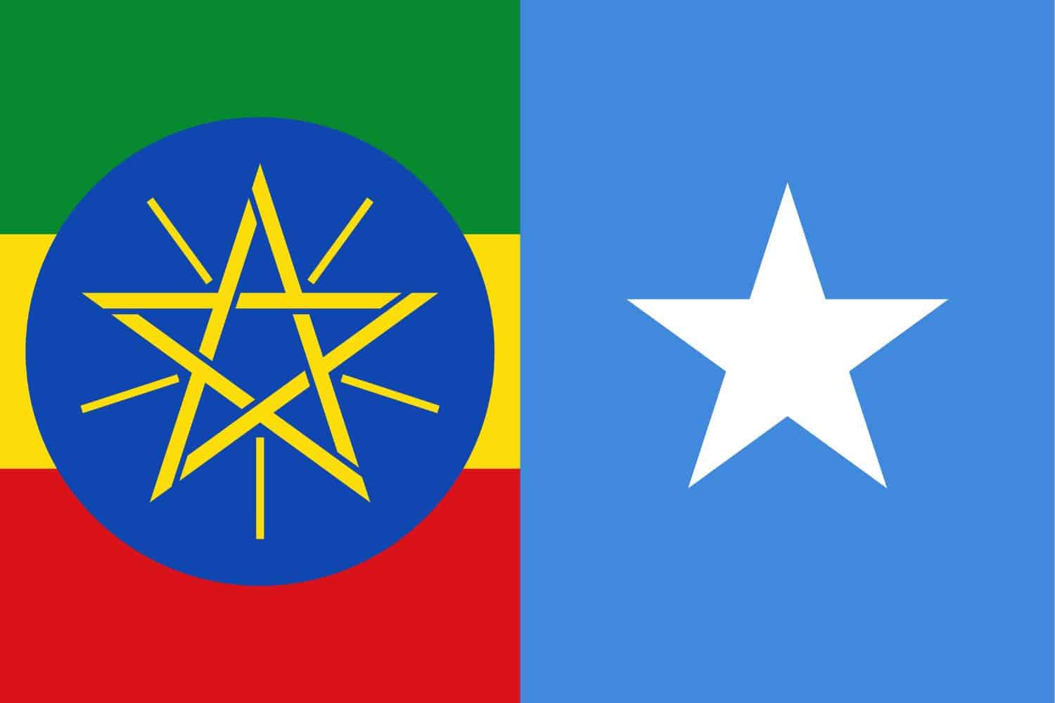 Ethiopian Flag vs Somali Flag Flags Flag of Ethiopia Ethiopian Flag vs Somali Flag