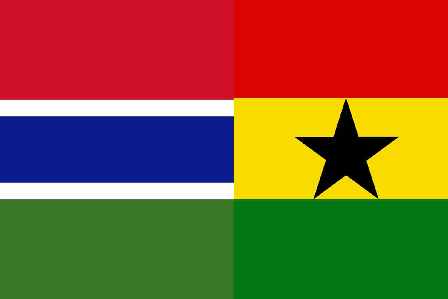 Gambian Flag vs Ghana Flag 1 Flags Flag of Gambia Gambian Flag vs Ghana Flag 1