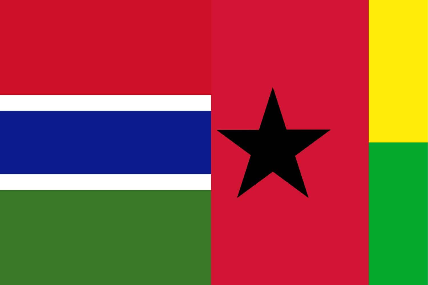Gambian Flag vs Guinea Bissau Flag Flags Guinea-Bissau Flag vs Gambian Flag