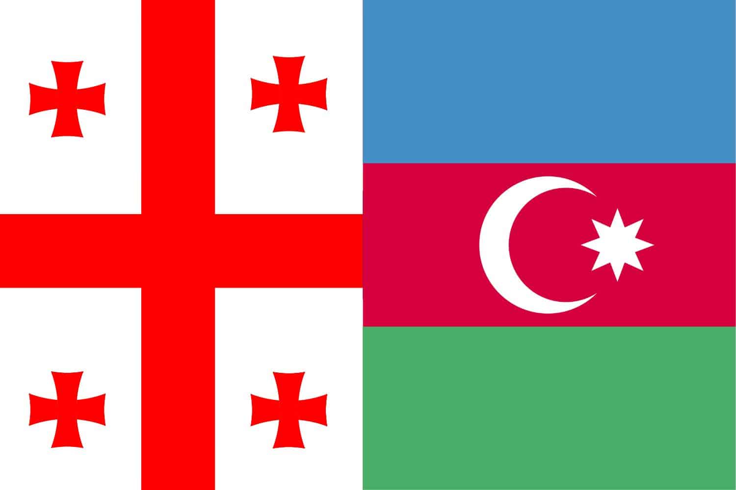 Georgia Flag vs Azerbaijan Flag Flags Flag of Georgia Georgia Flag vs Azerbaijan Flag